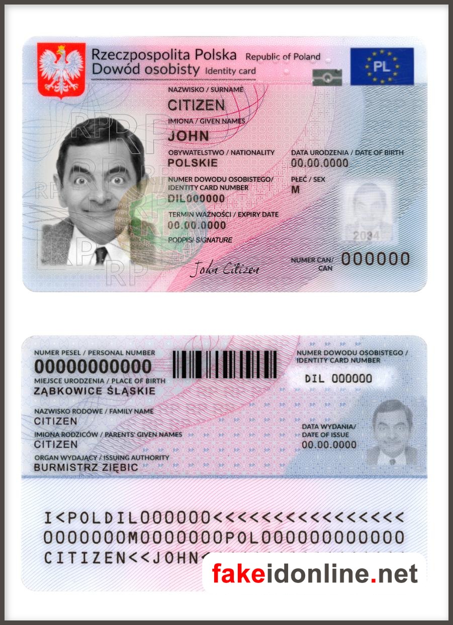 Poland New ID Card PSD Template